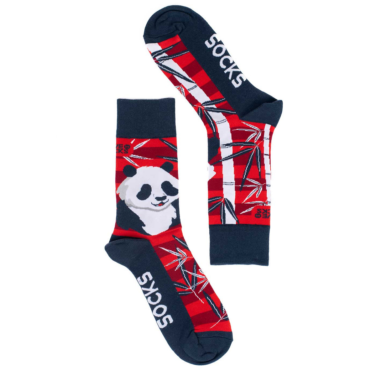Calcetines panda fondo rojo Panda Vibes - Love in Socks