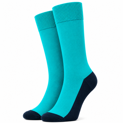 Calcetines color plano turquesa y azul Nature Breeze - Love in Socks