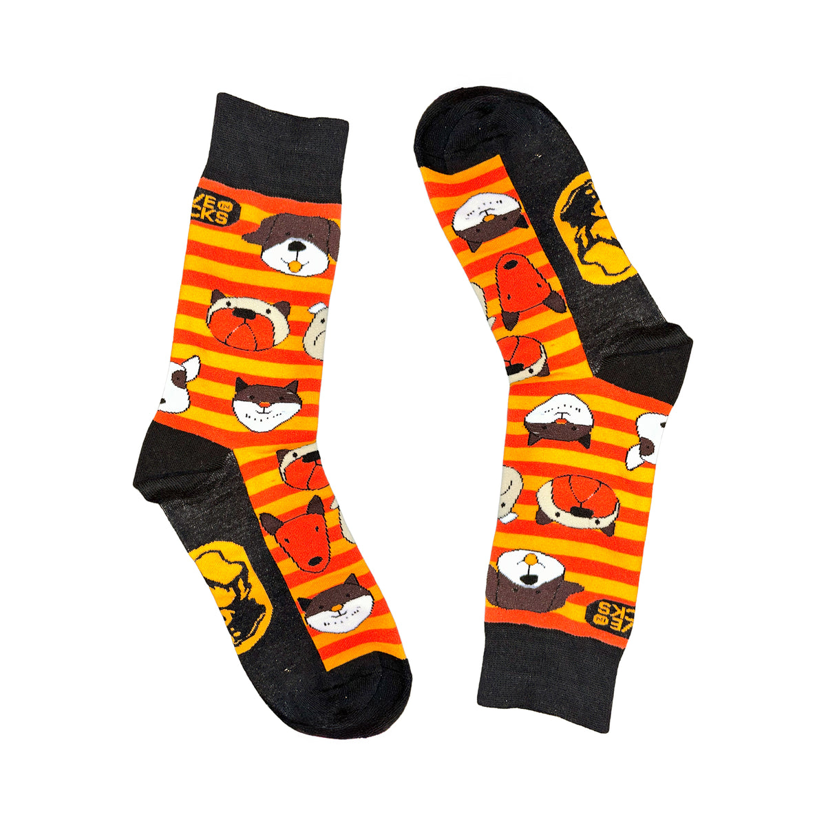 Calcetines cachorro ilustrado naranjo Puppy Love - Love in Socks